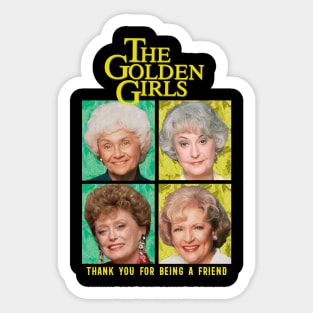 golden moms squad thank you for being a friend Sticker